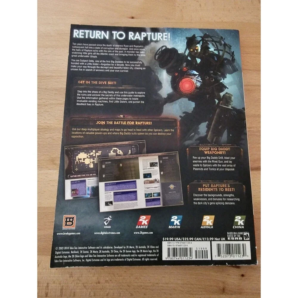 Bioshock 2 Brady Games Official Strategy Guide Playstation 3 Xbox 360